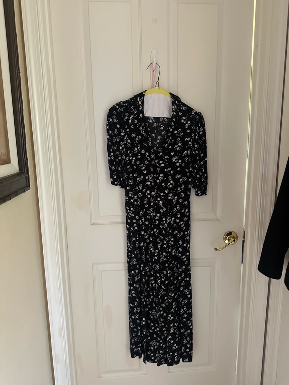 Reformation Black Floral Maxi Dress
